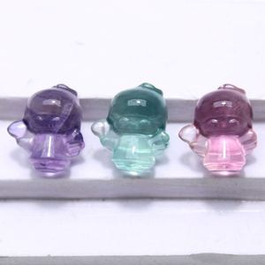 1,5 cm venta al por mayor mano tallada dibujos animados Ángel niña fluorita <span class=keywords><strong>cristal</strong></span> Mini Little Twin Stars adornos para pulsera encantos - Product Image 1