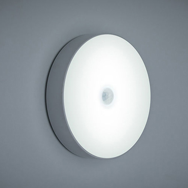 Motion Sensor LED ABS Night Light USB Rechargeable for Hotel Bedroom Kitchen Cabinet and Wireless Closet Light