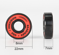 Roulements de Skateboard Hybrides en Céramique 608, Vente en Gros Usine, 8*22*7mm ABEC9 Haute Vitesse pour Skateboard et Patins à Roues Alignées, Emballage Personnalisé