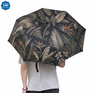 Paraguas Plegable Automático, Resistente al Viento, Apertura y Cierre Automáticos, Compacto para Viajes, para Lluvia y Sol - Product Image 4