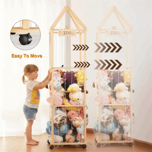 Organizador de Armazenamento para Animais de Pelúcia de Grande Capacidade com 4 Camadas e Topo em Forma de Castelo - Product Image 3