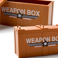 Boîte à armes militaires en blocs de construction DIY, accessoires de rangement pour équipement, pour figurines, jouets d'assemblage pour enfants
