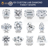 Goldleaf IGI Sertifikalı HPHT CVD Laboratuvarında Yetiştirilmiş Elmas DEF Renk VVS Berraklık 0.01-3.0CT Özel Fantezi Şekilli Gevşek Elmas