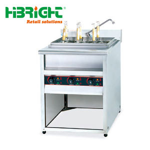 Cuiseur de nouilles à gaz/électrique vertical en acier inoxydable commercial de haute qualité 4/5/6/9 panier armoire de chaudière à pâtes personnalisable - Product Image 2