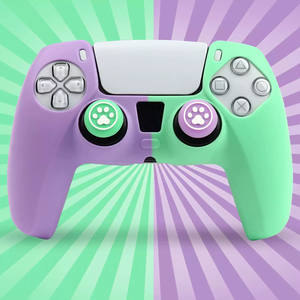 Cute Candy Color Soft Silicone Anti-slip Cover for PS4 Controller, Cat Paw Thumbstick Caps for <strong>PlayStation</strong> <strong>4</strong> - Product Image 1
