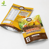 Op maat gedrukte, voedselveilige, hersluitbare ziplock plastic aluminiumfolie stand-up pouch doypack verpakkingen voor gedroogd fruit
