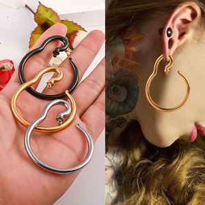 Evorte Classic 316L Acier inoxydable <span class=keywords><strong>4mm</strong></span> DIY Crochets d'<span class=keywords><strong>oreille</strong></span> DIY, Dilatateurs d'<span class=keywords><strong>oreille</strong></span> basiques, Tunnels, Plugs, Bijoux de piercing - Product Image 5