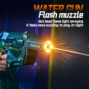 ปืนฉีดน้ำแบบชาร์จไฟได้ปืนฉีดน้ำไฟฟ้าอัตโนมัติของเล่นกลางแจ้งพร้อมเอฟเฟกต์แสงสำหรับเด็กในช่วงฤดูร้อน - Product Image 5