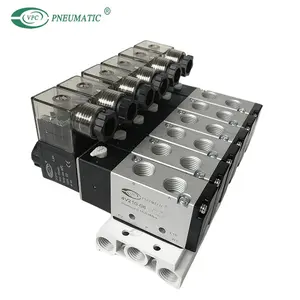 Válvula solenoide de colector de control de aire eléctrico neumático serie 4V210