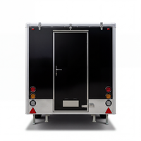 AOBOTE Quadratischer Mobiler Imbisswagen mit Verbundplatten-Karosserie, Outdoor-BBQ-Snack-Catering-Truck, für Pommes und Eis, Rostbeständig
