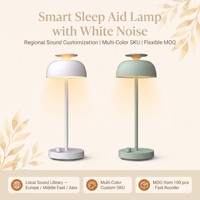 Lampe de Lecture à Bruit Blanc LED Dimmable Rechargeable USB-C, Veilleuse OEM, Lampe de Table Soin des Yeux, Machine à Sons Apaisants pour le Sommeil