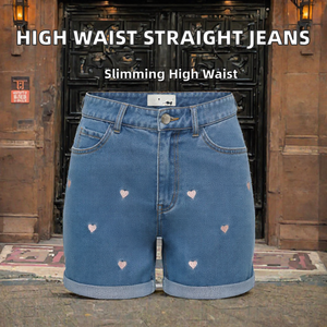 Pantalones Vaqueros de Mezclilla para Mujer, Cintura Alta, Corte Recto, Transpirables, Sólidos, Casuales, Estilizadores, para Otoño, Venta al Por Mayor, Diseño Personalizado OEM - Product Image 2