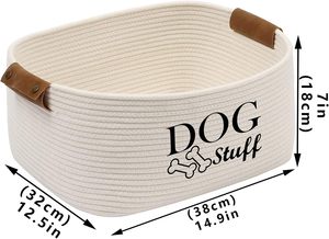 2025, superventas, cesta tejida de almacenamiento, caja de cuerda de algodón, cesta de lavandería para guardería, juguete para mascotas, cesta de almacenamiento de cuerda de algodón - Product Image 2