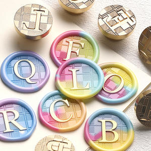 Sello de Cera con Letras Texturizadas, Cabeza de Cobre, Grabado en Latón Multicapa, Decoración - Product Image 2