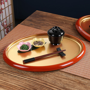 Bandeja ovalada para servir, para cocina japonesa y coreana, Sukiyaki, Sushi, plato para postres, uso en hoteles, para café y té, color sólido - Product Image 1
