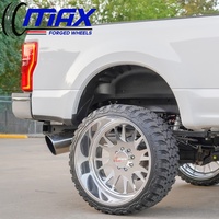Jantes en aluminium forgé 22x12 6x139.7 chromées à rebord profond pour Ram 1500 Silverado 1500 avec enjoliveurs flottants personnalisés