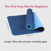 Tapis de Pilates TPE Écologique Antidérapant 6mm 8mm avec Lignes d'Alignement Tapis de Yoga pour Studio Fitness Vente en Gros Impression Personnalisée