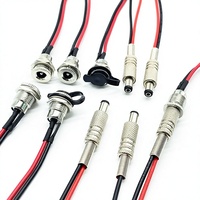 12V 5,5x2,1mm 5,5*2,5mm Stecker + Buchse Metall DC-Stromanschluss Kabelstecker Metallkabel DC-Steckerkabel