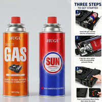 Cartouche de gaz butane à baïonnette 220g 250g avec logo personnalisé OEM, vente en gros, jetable, portable, pour camping, en métal
