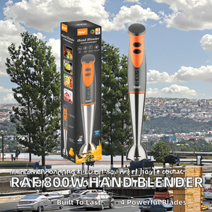 RAF Elektrikli 800W Değişken Hızlı El <span class=keywords><strong>Blender</strong></span>ı Dayanıklı Paslanmaz Çelik 4 Bıçaklı Tasarım Hızlı Başlangıç Buz Kırma BPA İçermez Açık Hava Kullanımı - Product Image 2