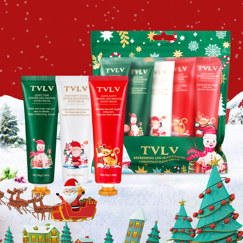 Lot De 3 Crèmes Pour Mains LCN Elegant Christmas - Gel Aloe Vera, Senteur Biscuit - 30ml Chaque - Neuf