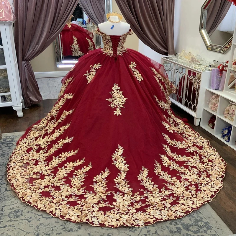Party Dress Maroon Golden Gown Gold And Burgundy Dress Elegant