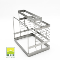 Accueil Cuisine Organisateur en acier inoxydable Conteneur Comptoir de rangement avec porte-couteau Boîte à couverts Planche à découper