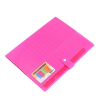 Bolsa organizadora con logotipo impreso de 5 compartimentos, para archivos A4, multicapa, con botón a presión, gruesa, de gran capacidad, para documentos, modelo 9751
