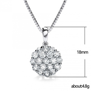Collana da donna con ciondolo a fiore, scintillante, con catena corta per clavicola, elegante gioiello di moda per tutti i giorni - Product Image 5