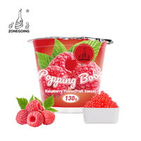 Billes de tapioca saveur framboise éclatante 130g pour les salons de thé Boba