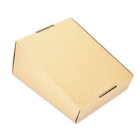 Boîte d'emballage pour écouteurs en papier kraft écologique, pliable trapézoïdale, super résistante, gain de place, haut de gamme, recyclable, avec image personnalisée