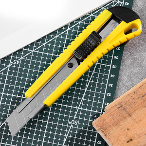 Utility Knife 158mm Yellow ABS Stainless Steel Blade For Wallpaper Wall Coverings - Product Image 1