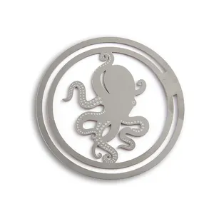 Fabricage Mode Fancy Leuke Print Gepersonaliseerde Octopus Natuurlijke Metalen Bladwijzer