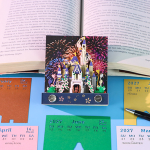 <span class=keywords><strong>Bloc</strong></span>-notes 3D Romantique Château <span class=keywords><strong>Magique</strong></span> Sakura, Calendrier 2027, Palais des Contes de Fées Lumineux, Sculpture en Papier, <span class=keywords><strong>Bloc</strong></span> de Notes en Papier - Product Image 3