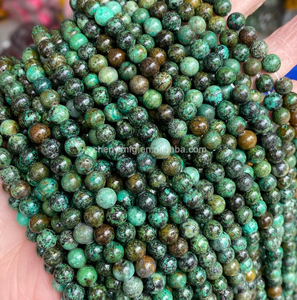 Round Gemstone Beads African Green <strong>Jade</strong> Gem <strong>Stone</strong> Beads for Making Beads - Product Image 1