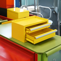 Boîte à outils miniature multi-couleurs en métal, tiroirs, OEM/ODM, indice de protection IP54, pliable, boîte de rangement de bureau tendance pour organiser les outils