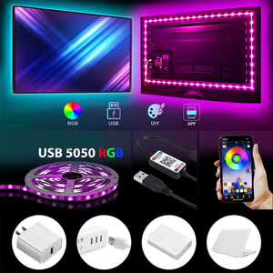 Décoration DC 5V 5050 2835 1M 2M 3M 4M 5M 10M 15M 50M SMD RVB Flexible TV Rétro-Éclairage Smart Led Bande Lumineuse avec Télécommande USB - Product Image 5