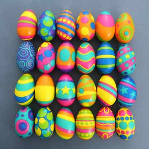 Nuevos Huevos de Pascua Blandos de PU, Juguete Antiestrés de Espuma de PU de Ascenso Lento, 24 Unidades con Impresión a Todo Color, Juguetes Promocionales - Product Image 2