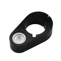 REALMAX Niveau à bulle en métal pour poteau central, avec flacon de 25/32/36 mm et support, compatible avec poteaux GPS de 25 mm de diamètre, pour la topographie