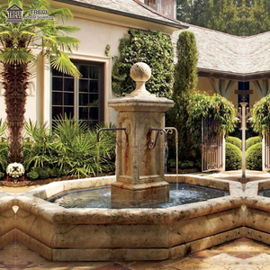 Trevi Tay Khắc Cổ Ngoài Trời Lâu Đài Vườn Đơn Giản Đá Cẩm Thạch Bằng Đá Sa Thạch Đài Phun Nước Để Bán - Product Image 4