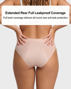 Culottes menstruelles personnalisées en coton et bambou pour femmes, réutilisables, lavables, pour flux abondant, anti-fuites - Product Image 3
