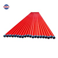 Tuyau d'incendie BAOLAI de 6 pouces DN150 mm, revêtement rouge, ERW SCH10 SCH40, avec extrémité rainurée, service de soudage, tuyaux en acier pour sprinklers d'incendie