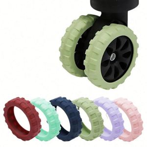 Nouvel accessoire universel en silicone pour bagages, idéal pour les voyages, avec des protections de roulettes silencieuses et pivotantes - Product Image 2