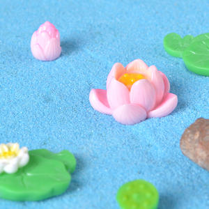 Lotus Leaf Series Micro Landscape Fish for Decoration Small Ornaments Lotus Pod Resin Flower Charms - Product Image 4