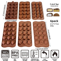 Moule en silicone alimentaire pour chocolat, en forme de cœur et de fleur, pour la fabrication de bonbons, de glaçons, de fondant et de pouding