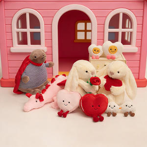 EZBABY 2026 Ensemble de jouets en peluche Saint-Valentin Cœur Rose Cadeau de couple Animaux en peluche super doux rembourrés de coton PP 31-50cm pour Elle et Lui - Product Image 4