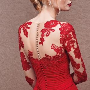<span class=keywords><strong>Abito</strong></span> da Sposa da Donna 2026 Nuova Collezione Estiva Elegante <span class=keywords><strong>Abito</strong></span> da <span class=keywords><strong>Sera</strong></span> Lungo con Vita Naturale in Raso e Pizzo a Trapezio - Product Image 3