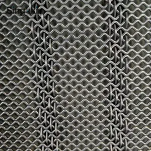 Self Cleaning Vibrating Screen Mesh Heavy Duty Hooked 65mn Steel Wire Screen Mesh For Anti Clog