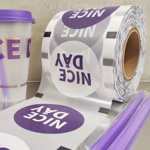 Custom Sealing Membrane Waterproof <b>Bubble</b> Tea Cup Sealing Film PP Pet Plastic Stretch <b>Roll</b> Film - Product Image 3