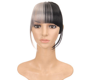 Clip-In Extension Sintético Blunt Bangs Hair Fringe <span class=keywords><strong>Natural</strong></span> Falso postizo Clip en flequillo Color <span class=keywords><strong>de</strong></span> <span class=keywords><strong>flecos</strong></span> sintéticos para mujeres - Product Image 4